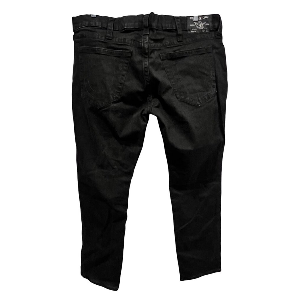 True Religion Geno Relaxed Slim Jeans, Black, 44